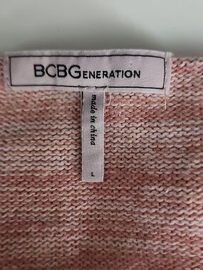 BCBGeneration Blush Pink Marled Knit Crop Tank